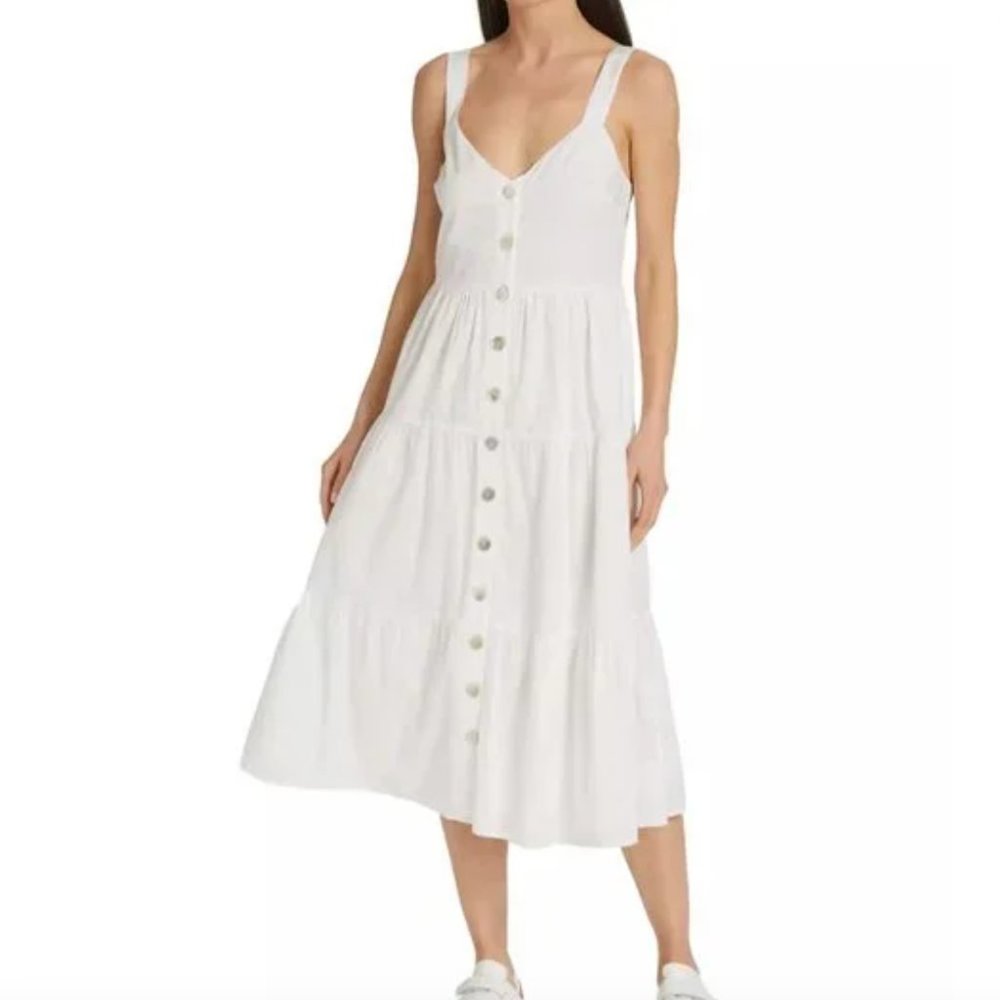 Rails Violet Button-Front Tiered Midi-Dress - NWT